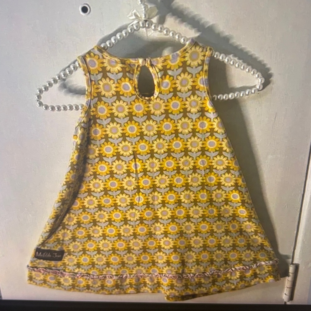 Matilda Jane Serendipity Sleeveless Sunflower Print Dress 4 Cottagecore Floral - Picture 2 of 10